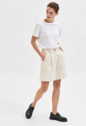Bild von SLF Vero Moda Tall Malvina Ida Shorts mit Leinen, sandshell