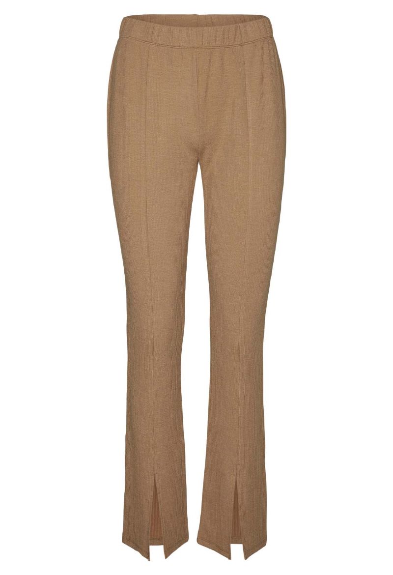 Image de Vero Moda Tall Legging Fendu , camel oeil de tigre