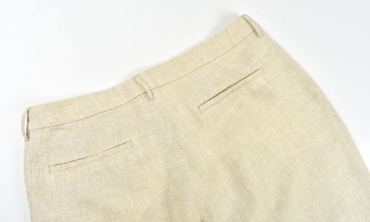 Picture of Tall Wide Leg Linen Trousers Mia L38 Inch