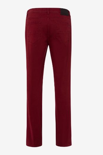 I LOVE TALL - BRAX Cadiz Herren Hose extra lang Länge 36 Inch und 38 Inch Farbe bordeaux rot  freistehend hinten