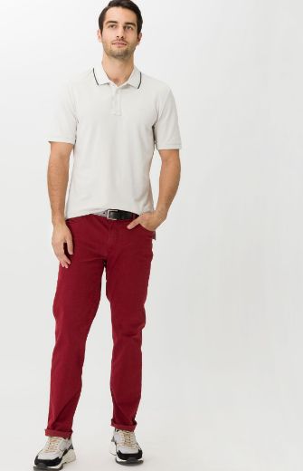 I LOVE TALL - BRAX Cadiz Herren Hose extra lang Länge 36 Inch und 38 Inch Farbe bordeaux rot ganz Körper