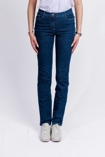 Image de Tall Jeans Ronja Slim Fit Denim Léger L38 Inch, bleu moyen