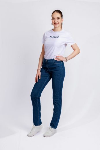 Image de Tall Jeans Ronja Slim Fit Denim Léger L38 Inch, bleu moyen