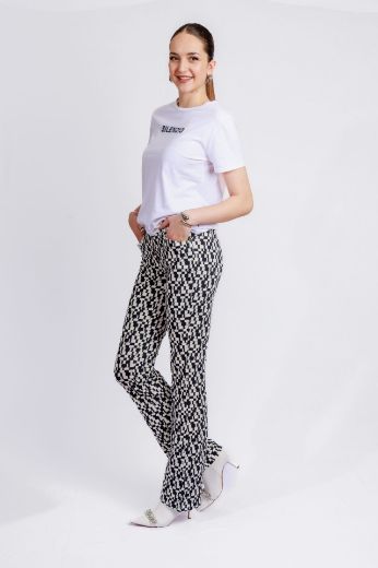 Picture of Tall slip-on trousers Pamela Kick L38 inch, patterned