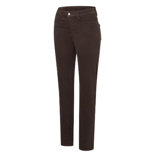 Image de Tall Pantalon Femme MAC Melanie Longueur 36 Inch, marron foncé