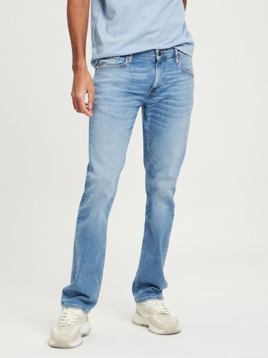 Bild von Tall Herren Jeans Damien Slim Fit Regular Waist Straight L36 & L38 Inch, light blue