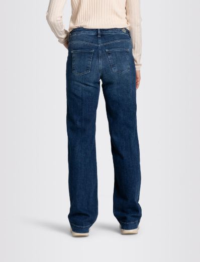 Image de Tall MAC Dream Wide Jeans Jambe Large Longueur 36, bleu foncé lavé