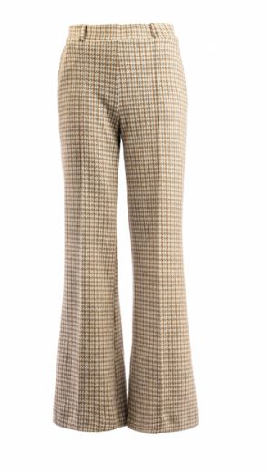 Bild von Tall Damenhose Weites Bein Pied de Poule L37 Inch, grey sand