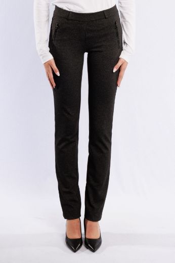 Image de Tall Pamela Jersey Pantalon à enfiler L38 pouce, noir gris minimalprint