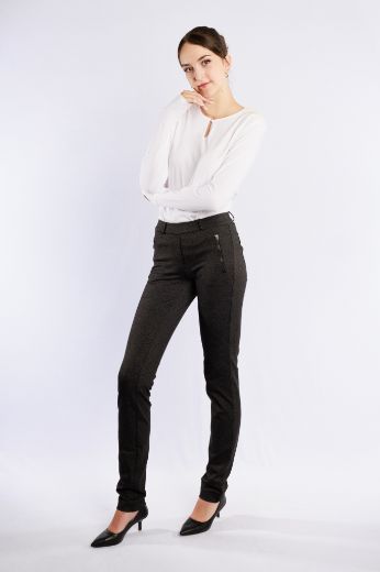 Image de Tall Pamela Jersey Pantalon à enfiler L38 pouce, noir gris minimalprint