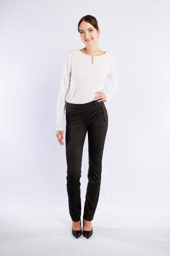 Image de Tall Pamela Jersey Pantalon à enfiler L38 pouce, noir gris minimalprint