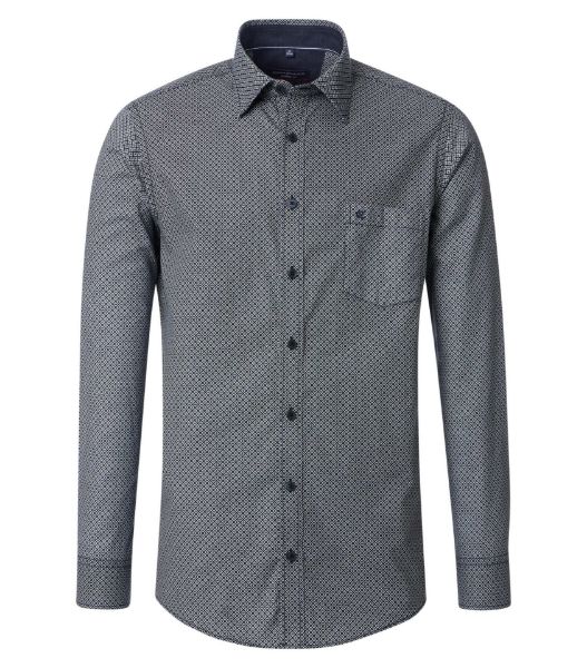 Show details for Tall Men Shirt Casual Fit Sleeve Length 72 cm, green-grey minimal print Picture of Tall Men Shirt Casual Fit Sleeve Length 72 cm, green-grey minimal print