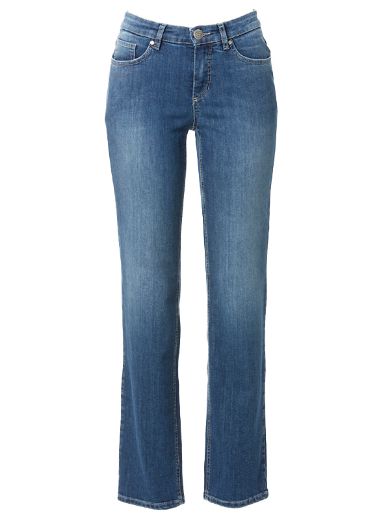 Image de Tall Jeans Femme Body Straight Longueur 36 Inch, bleu moyen usé