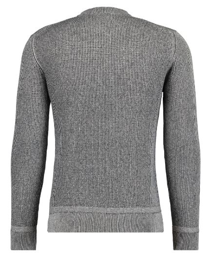 Image de Tall Pull Tricot Homme Bicolore Coton-Cachemire, light grey