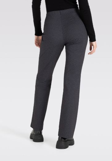 Picture of Tall Women Trousers Flare Jersey L36 Inch, black grey patterned