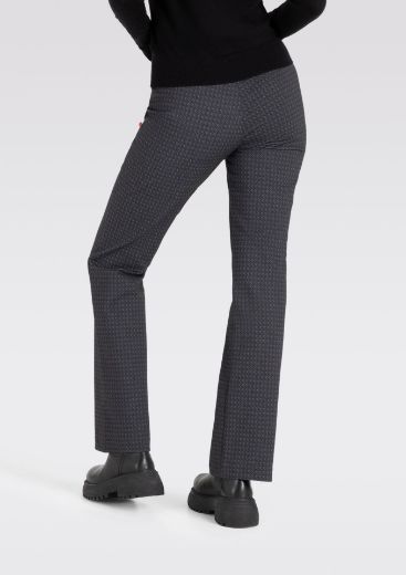 Picture of Tall Women Trousers Flare Jersey L36 Inch, black grey patterned