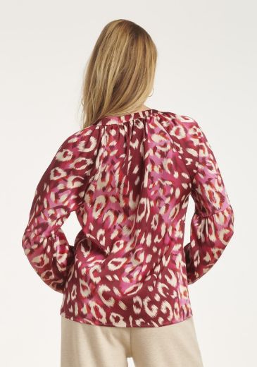 Image de Tall Blouse Femme Col V, rose fuchsia