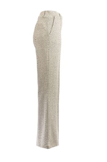 Bild von Tall Damenhose Weites Bein Herringbone L36 Inch, grey