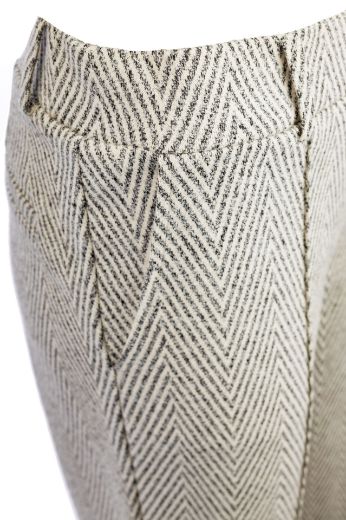 Bild von Tall Damenhose Weites Bein Herringbone L36 Inch, grey