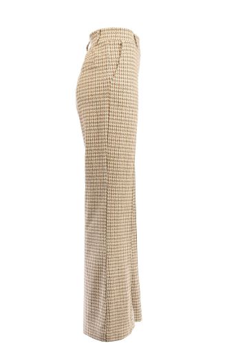 Bild von Tall Damenhose Weites Bein Pied de Poule L37 Inch, grey sand