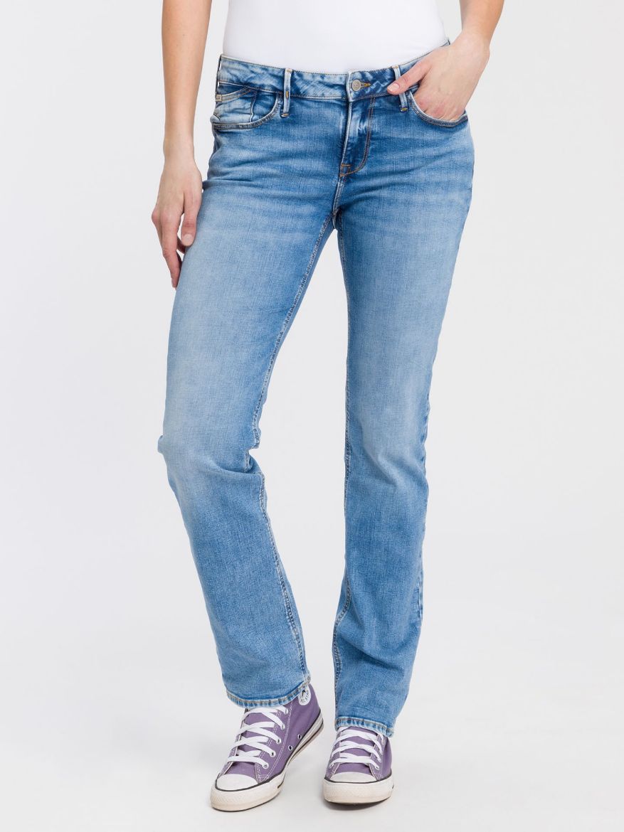 Bild von Tall Damen Jeans Rose Straight Fit L36 Inch, mid blue washed