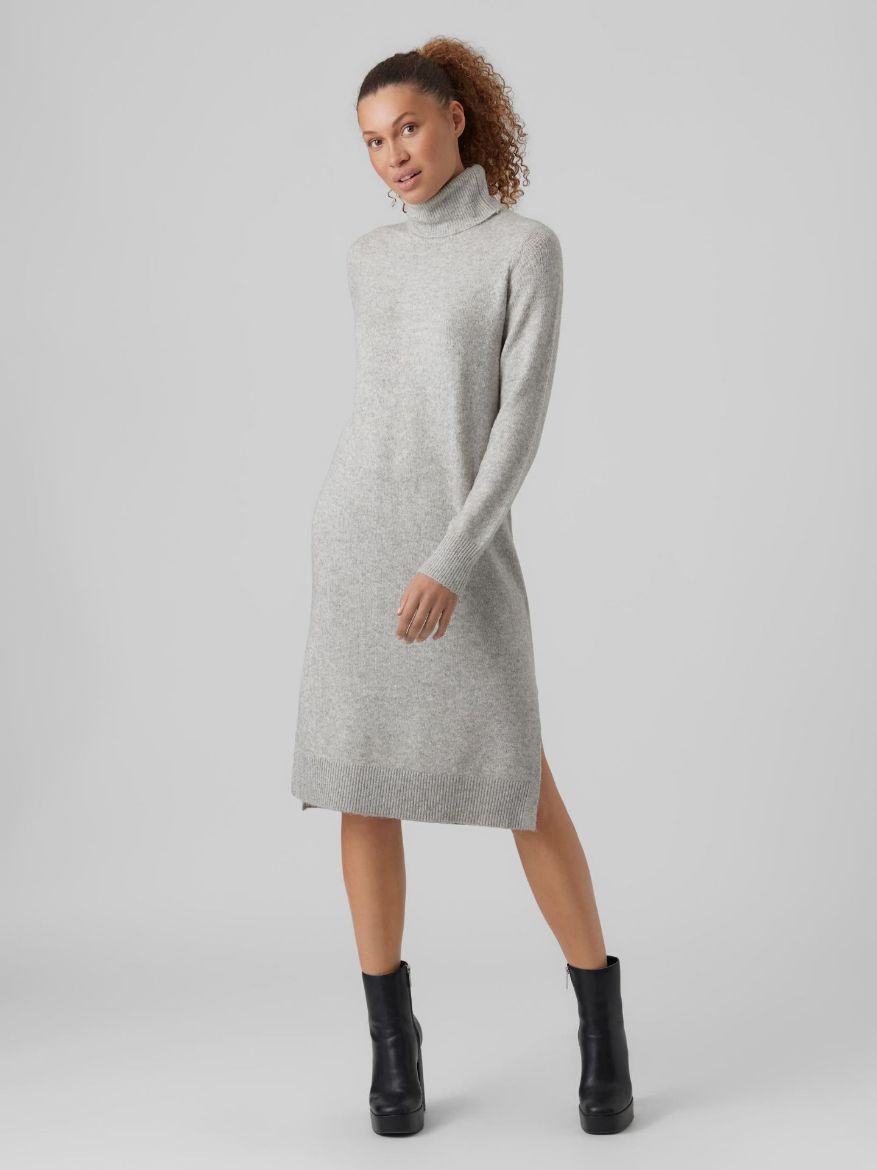 Image de Vero Moda Tall Robe  Tricot, gris clair