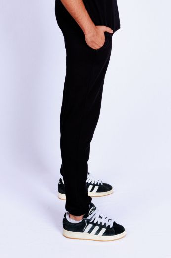 Image de Tall Homme Pantalon Jogging Bio Coton, noir