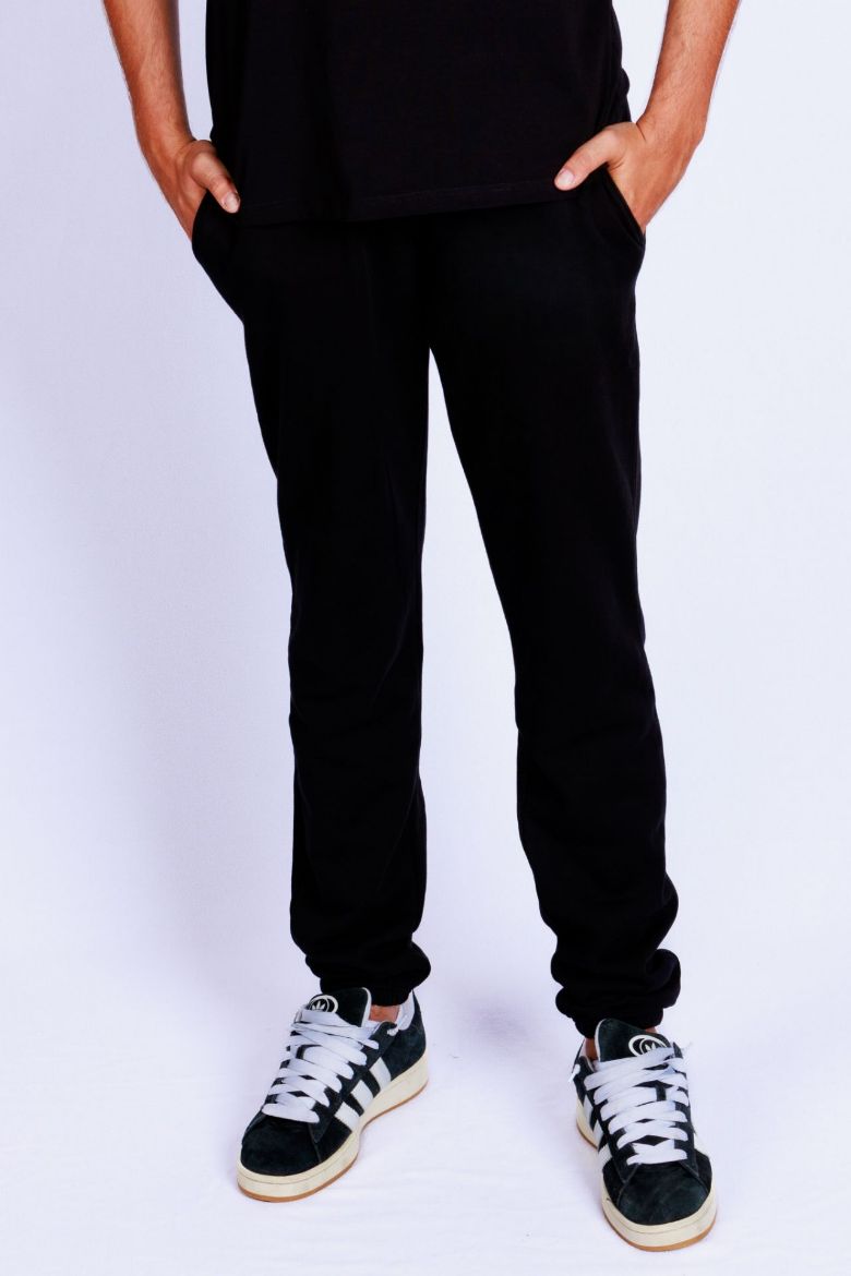 Image de Tall Homme Pantalon Jogging Bio Coton, noir