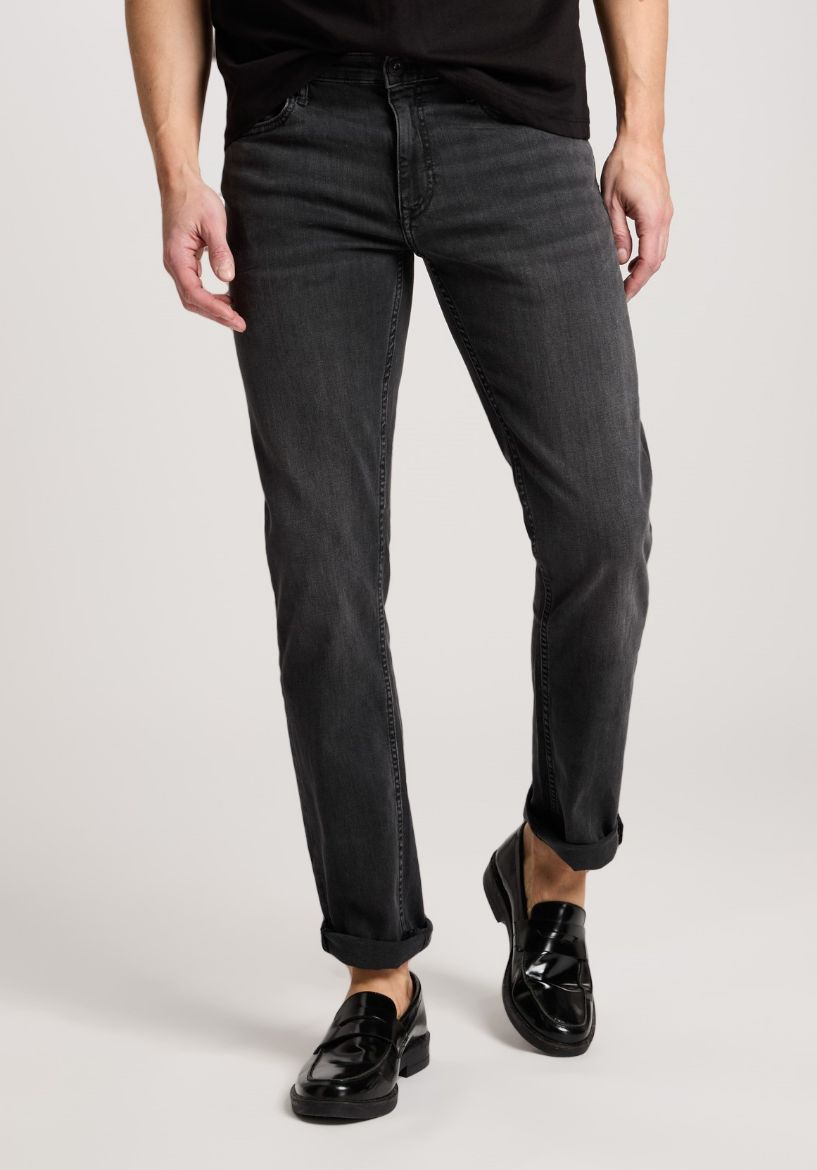 Image de Tall Jeans Damien Slim Fit Regular Waist Straight Leg L36 & L38 Inch, anthracite gris