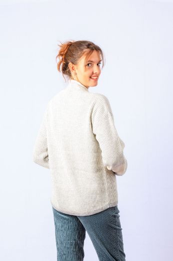 Image de Tall Cardigan Femme Ouvert Col V