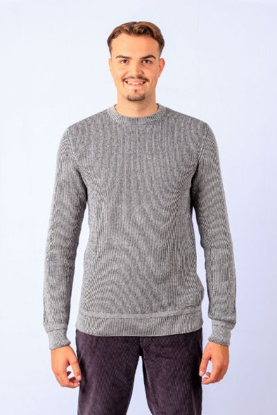 Agrandir l'image de Tall Pull Tricot Homme Bicolore Coton-Cachemire, light grey Image de Tall Pull Tricot Homme Bicolore Coton-Cachemire, light grey