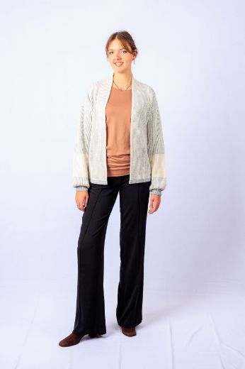 Image de Tall Cardigan Femme Ouvert Col V