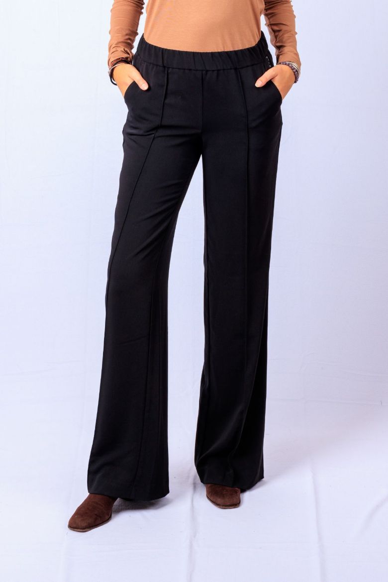 Image de Tall Pantalon Enfiler Marlene Longueur 38 Inch, noir