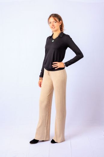 Image de Tall Pantalon Femme Large Tricot Longueur 36 Pouces