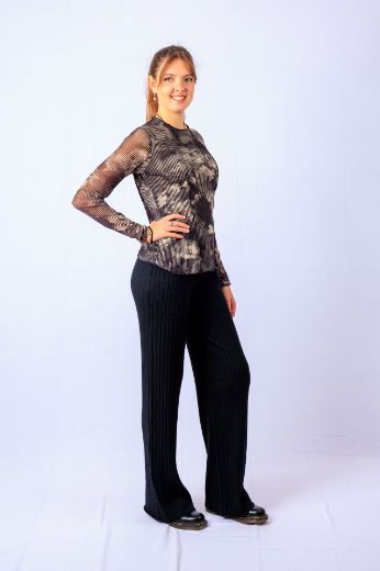 Image de Tall Pantalon Femme Large Tricot Longueur 36 Pouces