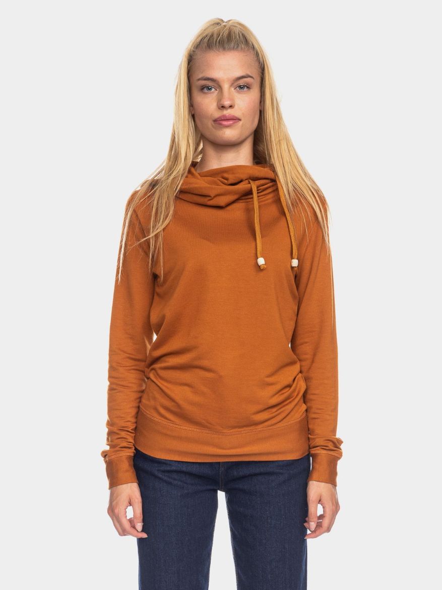 Image de Sweat à capuche Jondra en bamboo, orange foncé