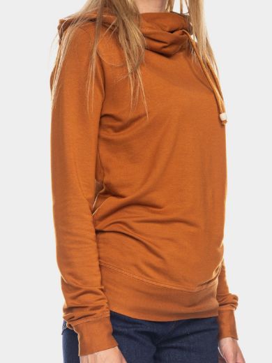 Image de Sweat à capuche Jondra en bamboo, orange foncé