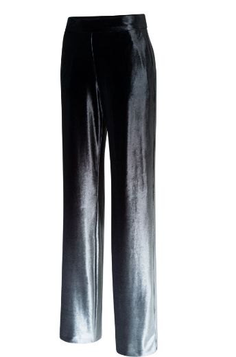 Picture of Tall Ladies Chiara Velvet Luxury Wide Trousers L36 Inch, black fume gradient