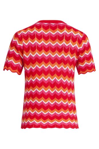 Bild von Strick Top Muster, red pink multi