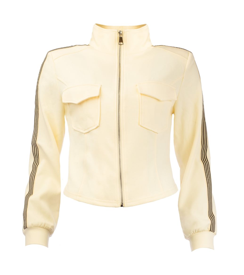 Image de Tall Dames Veste Pique, blanc cassé