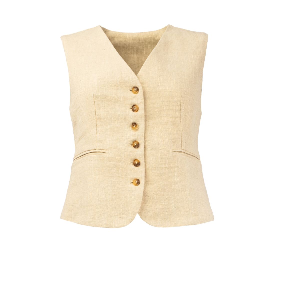 Image de Tall Femmes Gilet Ramie, beige
