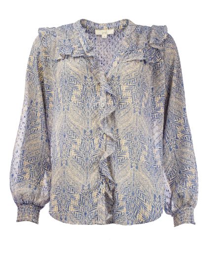 Bild von Tall Bluse Jacquard Print, denim blue