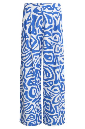 Picture of Tall Ladies Wide Leg Trousers L37 Inch, cobalt blue print