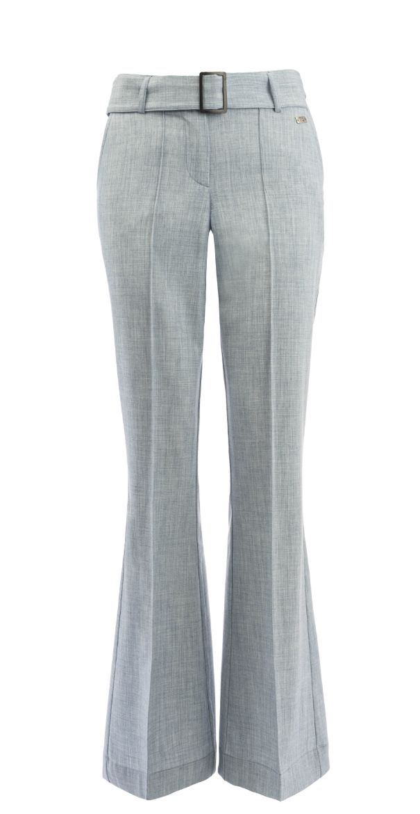 Bild von Tall Damenhosen Flare Gürtel L37 Inch, light blue melange