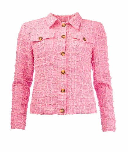 Picture of Tall Ladies Jacket Pied de Poule Embroidery, pink