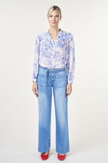 Picture of Tall Judy Wide Leg Women Jeans L37 Inch, tropical blue
