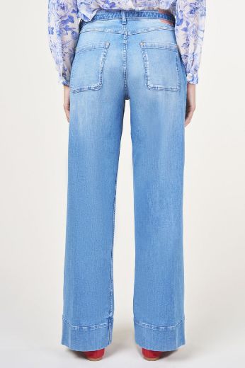 Picture of Tall Judy Wide Leg Women Jeans L37 Inch, tropical blue
