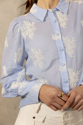 Picture of Tall Blouse Cuffs Extra Long, sky blue