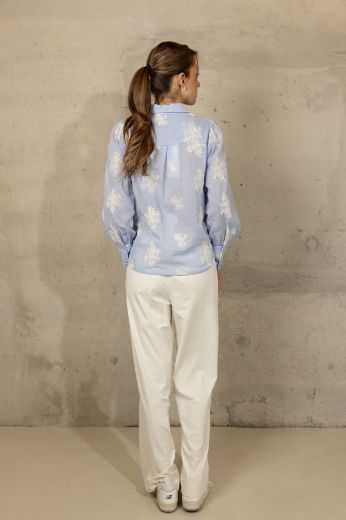 Picture of Tall Blouse Cuffs Extra Long, sky blue