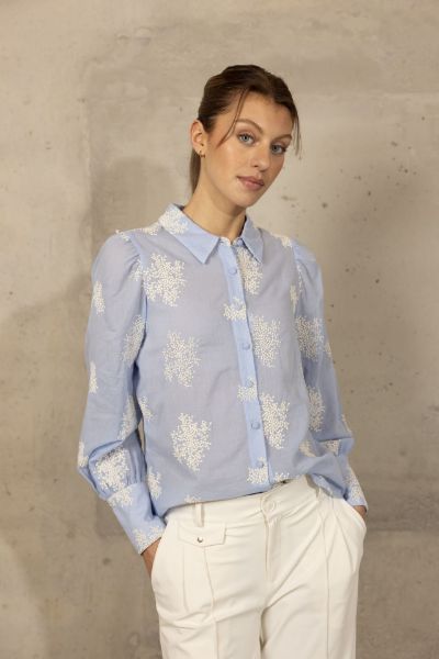 Zeige Details für Tall Damen Bluse Manschetten Extra Lang, sky blue Bild von Tall Damen Bluse Manschetten Extra Lang, sky blue